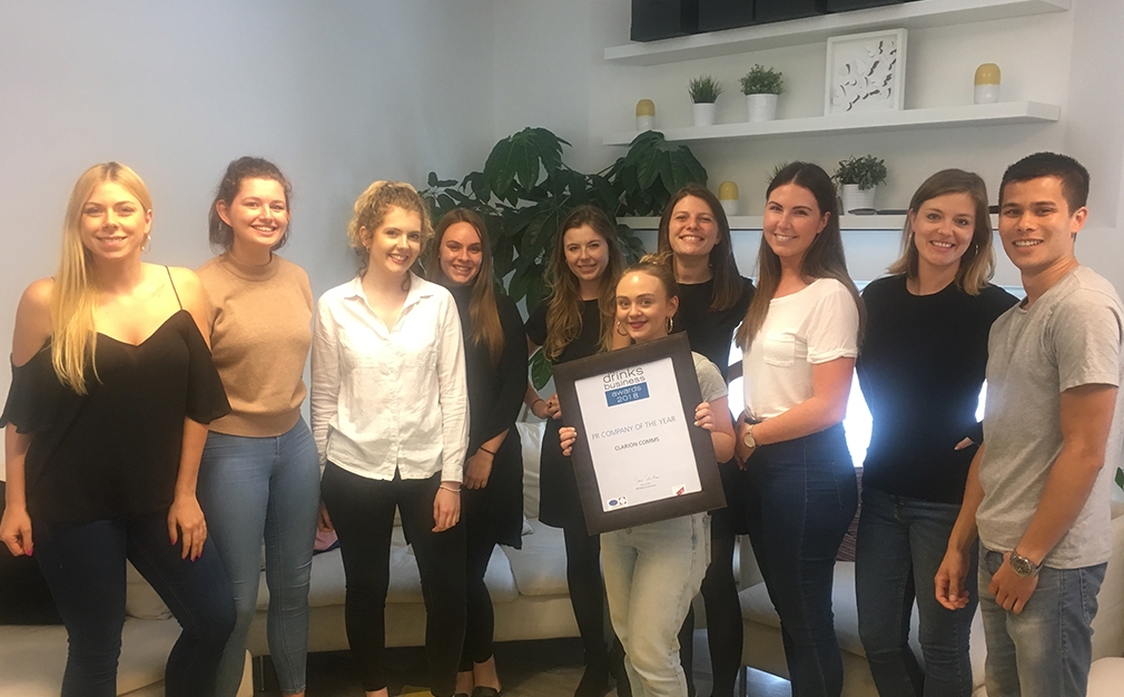 Clarion Named PR Company of the Year At Drinks Business Awards 2018