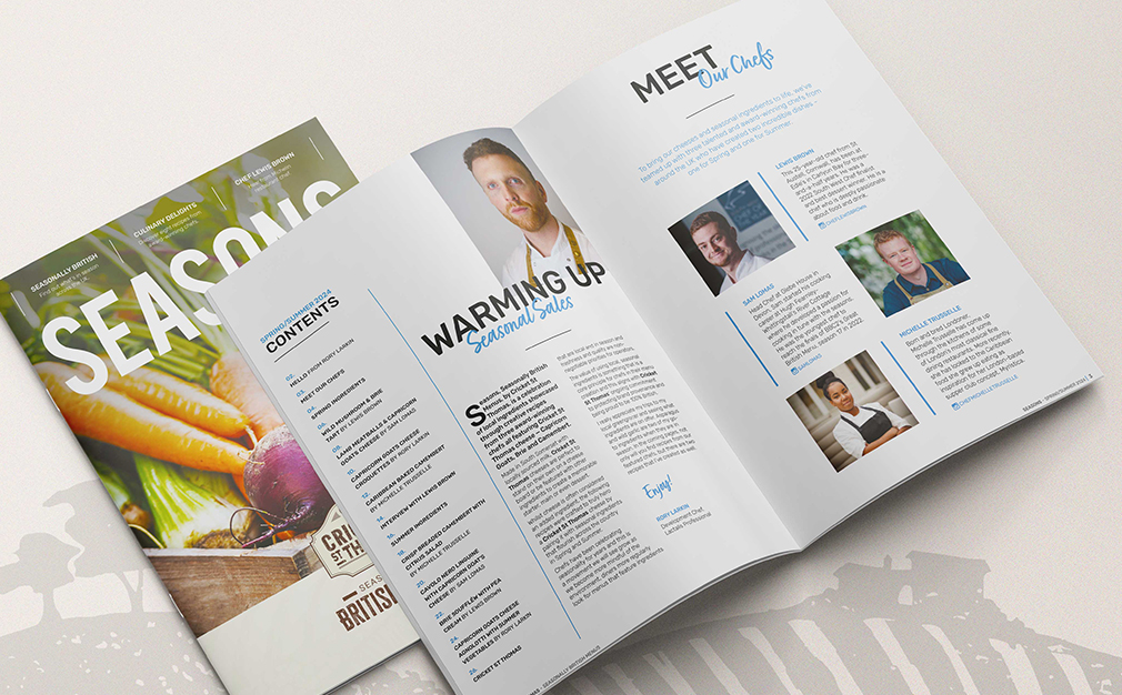 Clarion launches Lactalis Professional’s publication - Seasons, Seasonally British Menus by Cricket St Thomas